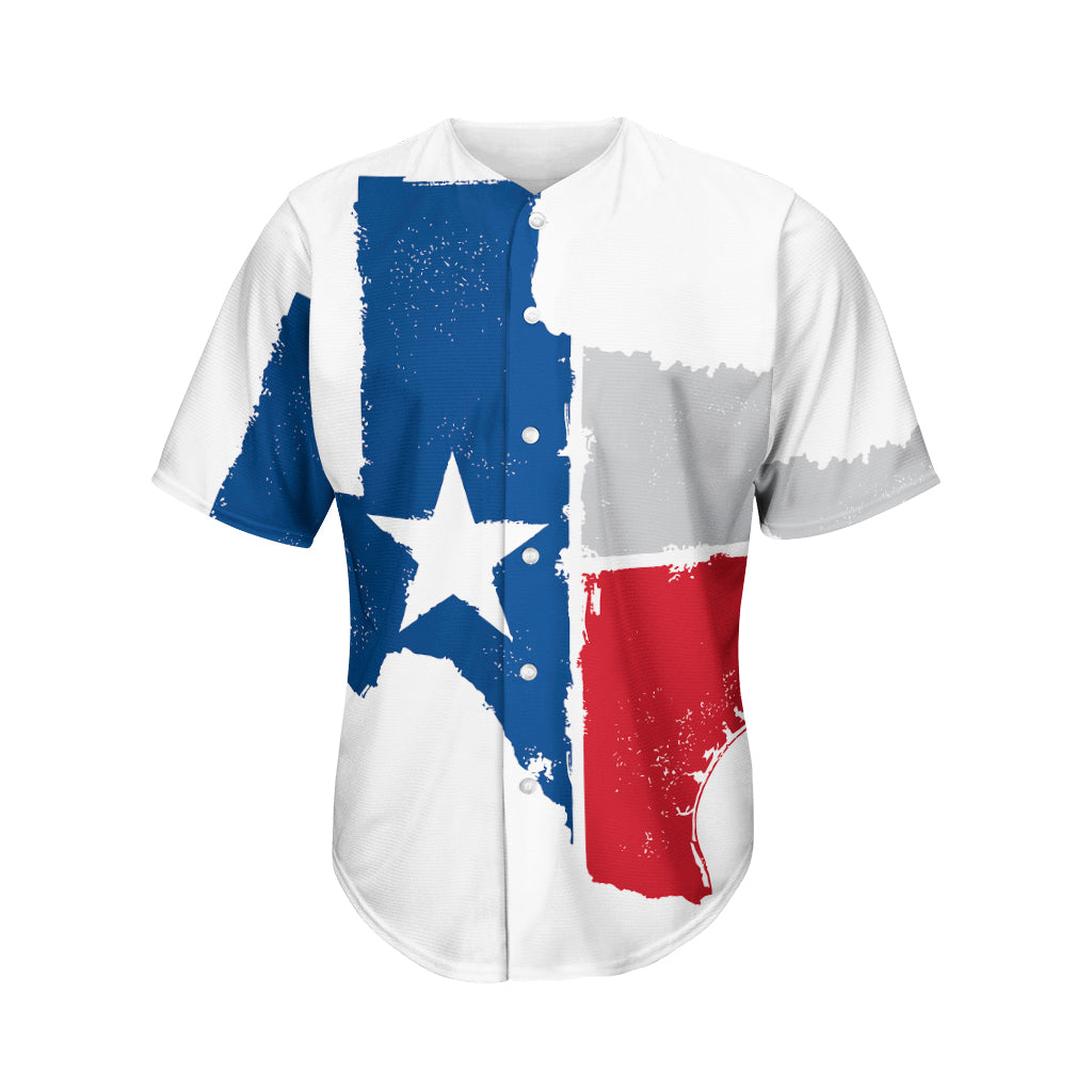 Texas State Flag Print Men's Baseball Jersey