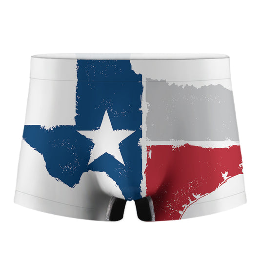 Texas State Flag Print Men's Boxer Briefs