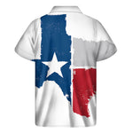 Texas State Flag Print Men's Short Sleeve Shirt