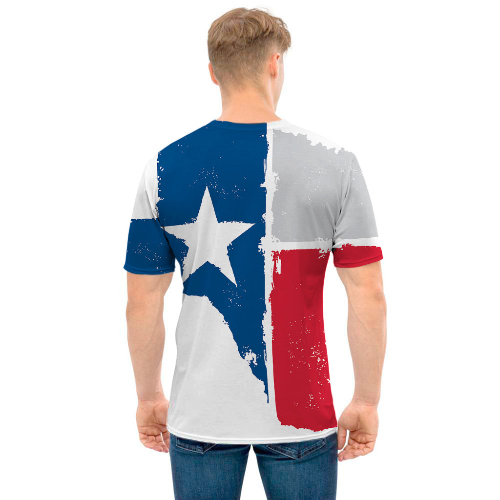 Texas State Flag Print Men's T-Shirt