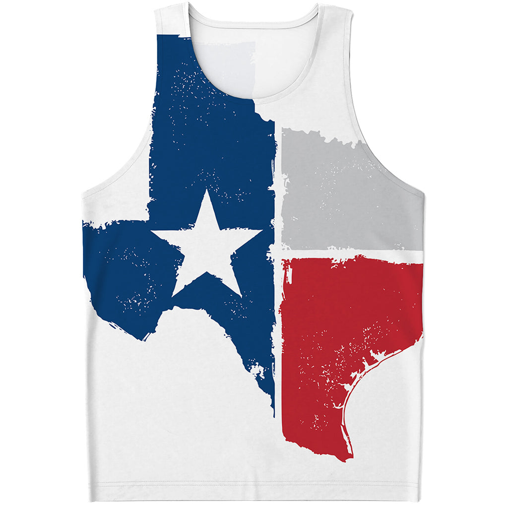 Texas State Flag Print Men's Tank Top