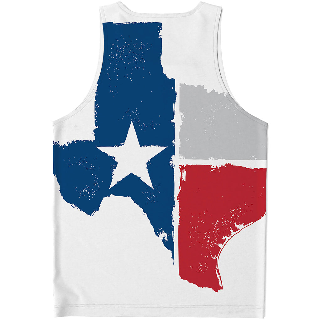 Texas State Flag Print Men's Tank Top