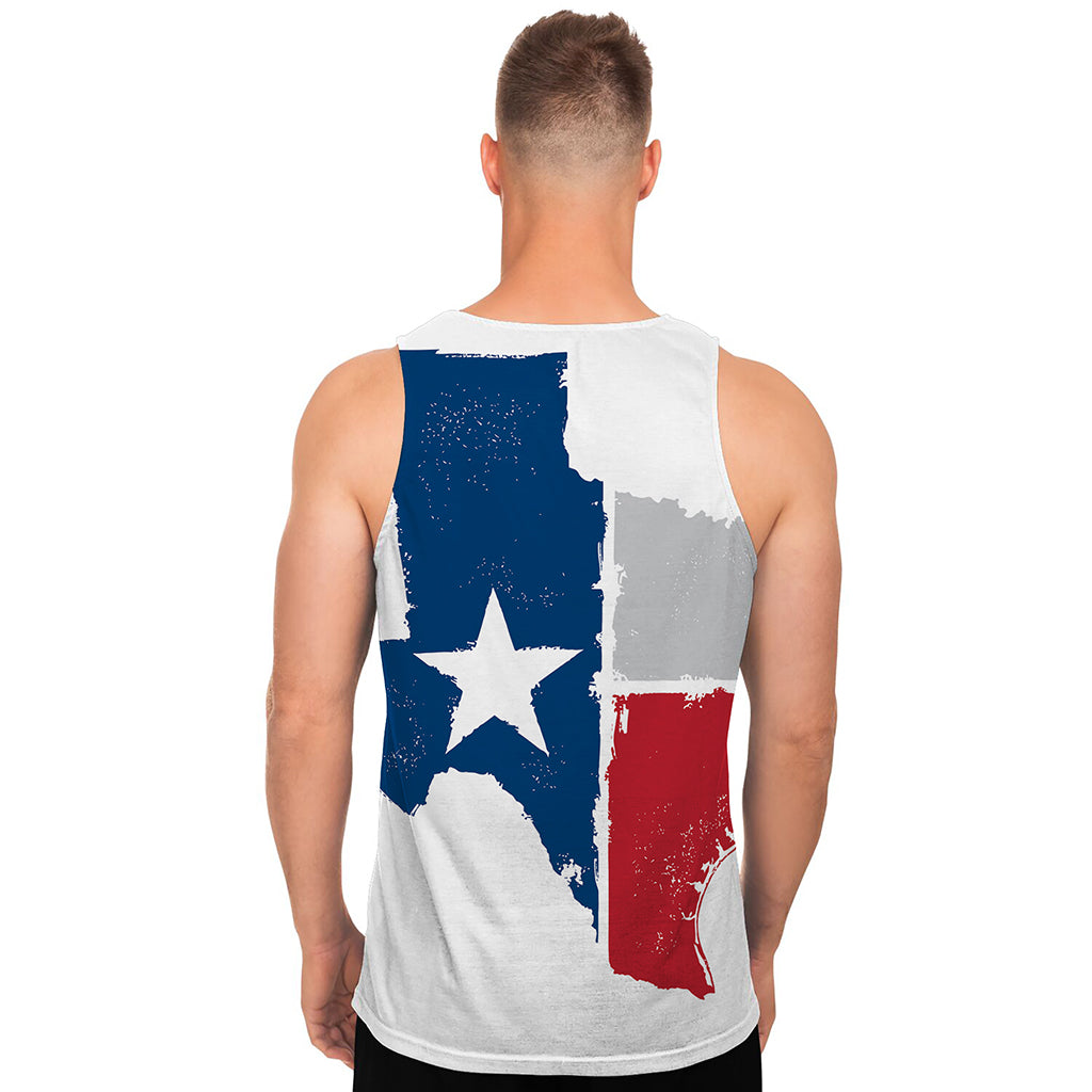 Texas State Flag Print Men's Tank Top