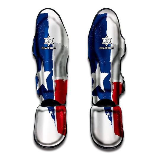 Texas State Flag Print Muay Thai Shin Guard