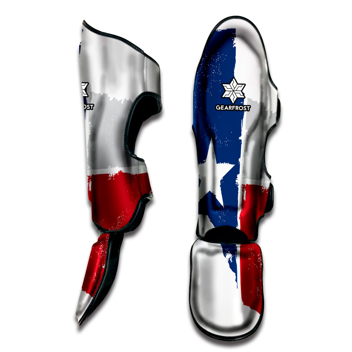 Texas State Flag Print Muay Thai Shin Guard