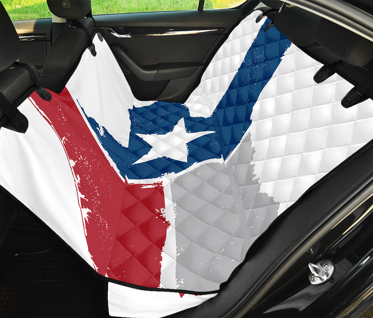Texas State Flag Print Pet Car Back Seat Cover