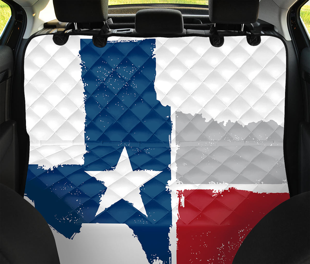 Texas State Flag Print Pet Car Back Seat Cover
