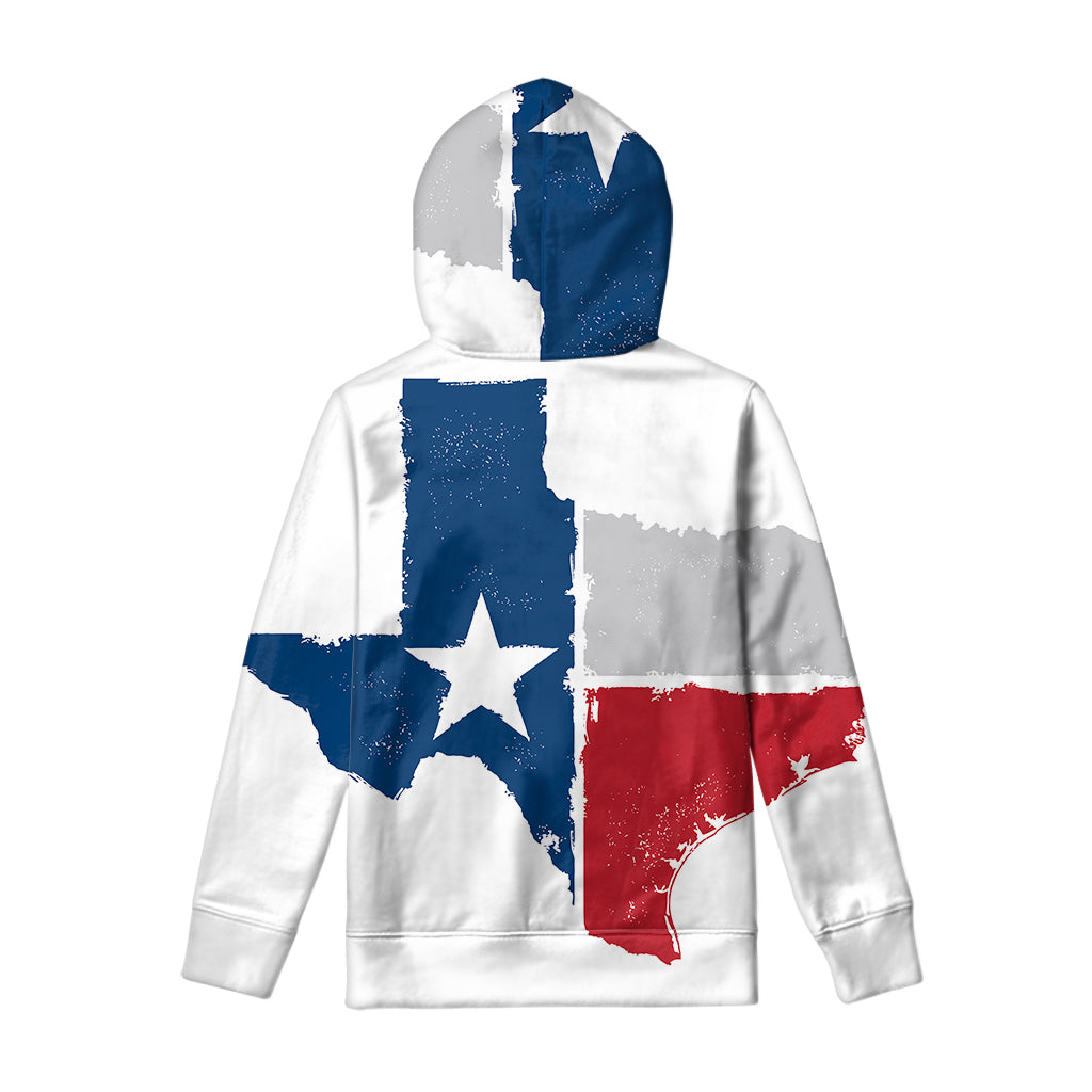 Texas State Flag Print Pullover Hoodie