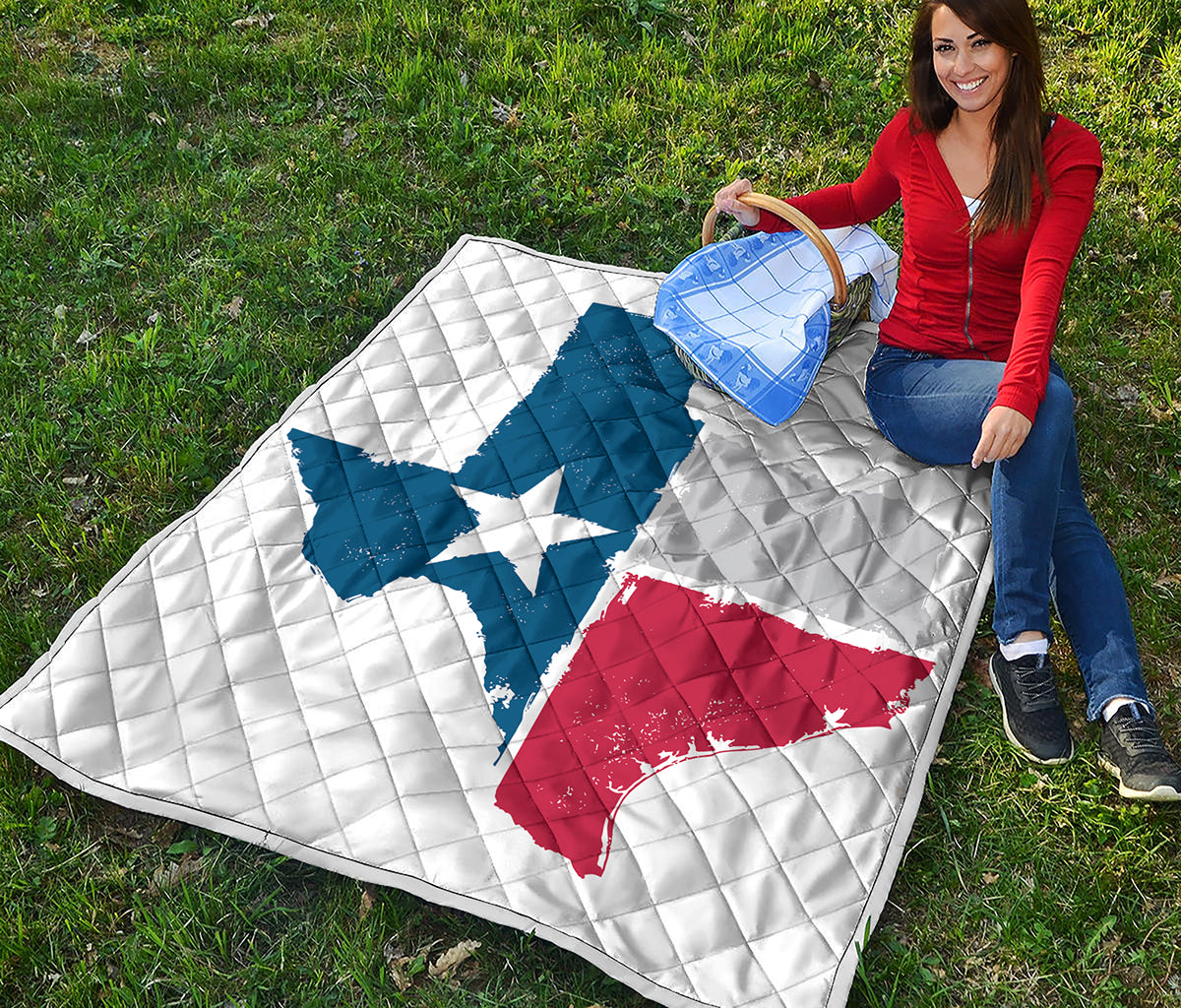 Texas State Flag Print Quilt