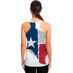 Texas State Flag Print Women's Racerback Tank Top