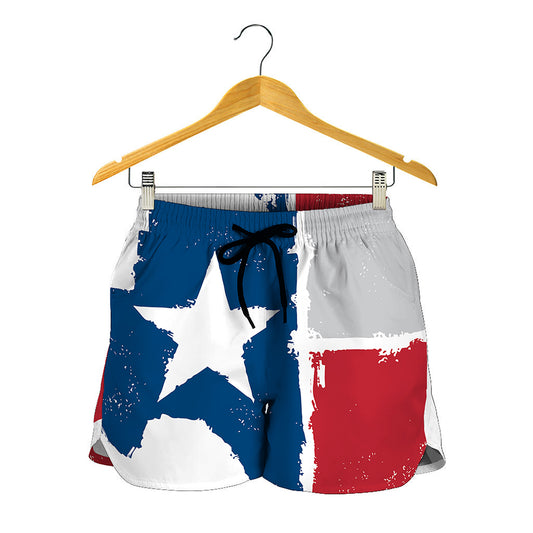 Texas State Flag Print Women's Shorts
