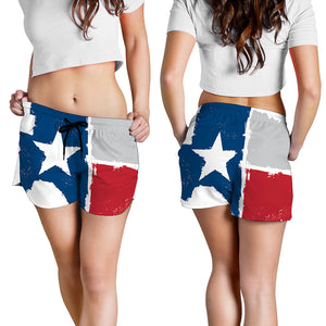 Texas State Flag Print Women's Shorts