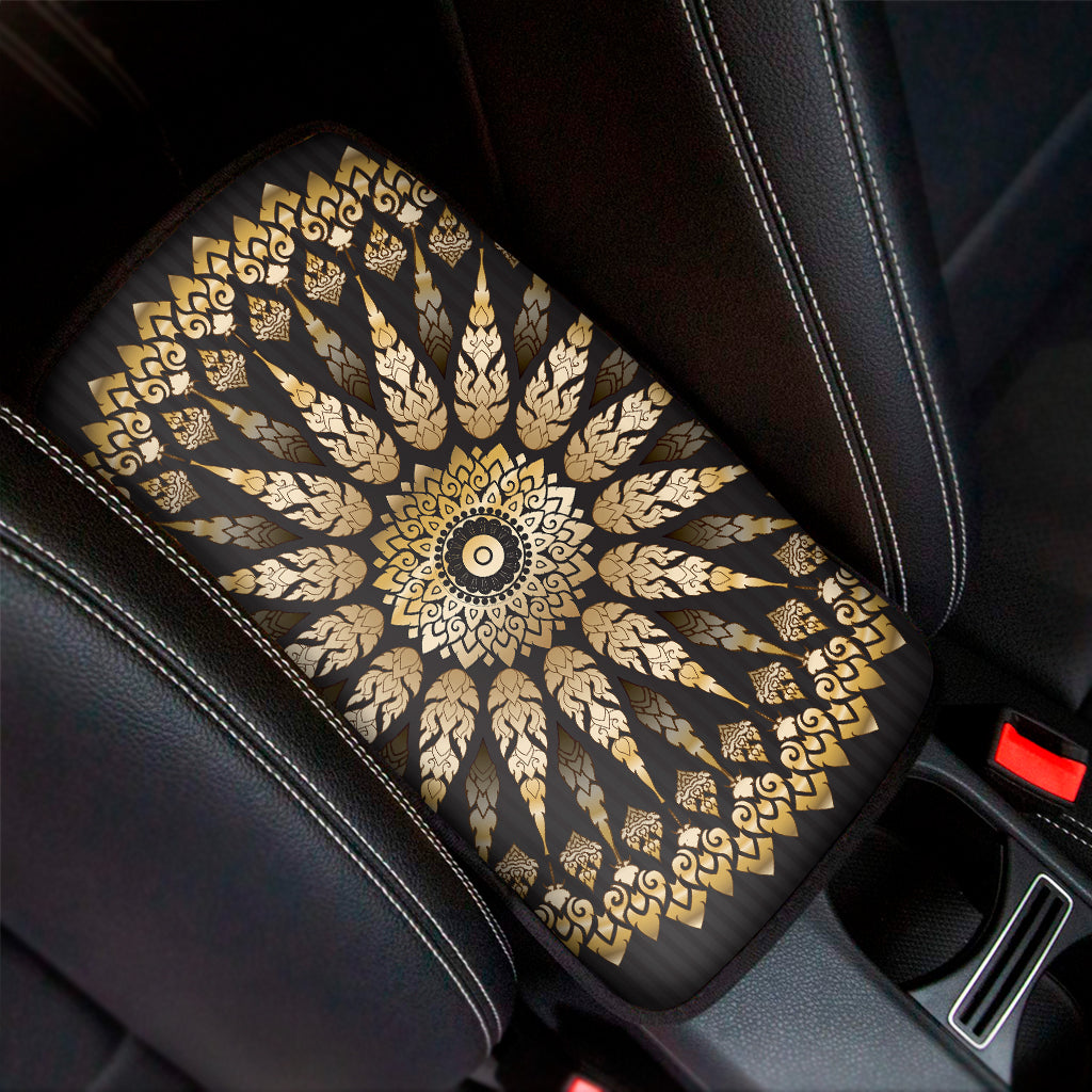 Thai Mandala Print Car Center Console Cover