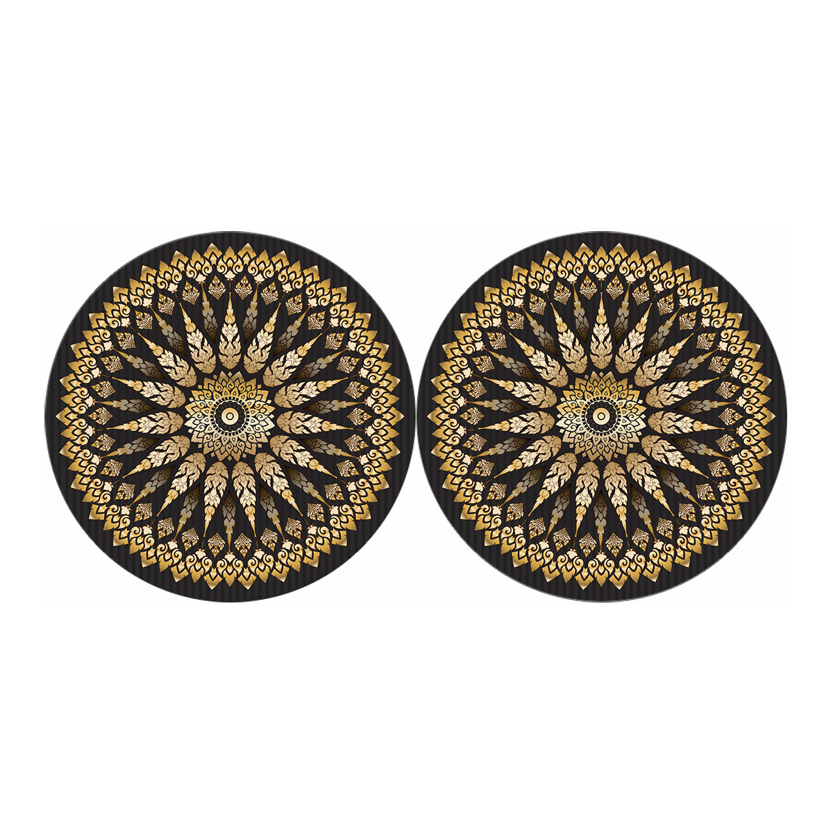Thai Mandala Print Car Coasters
