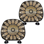 Thai Mandala Print Car Headrest Covers