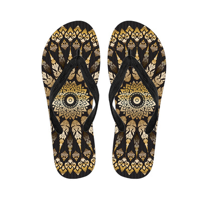 Thai Mandala Print Flip Flops