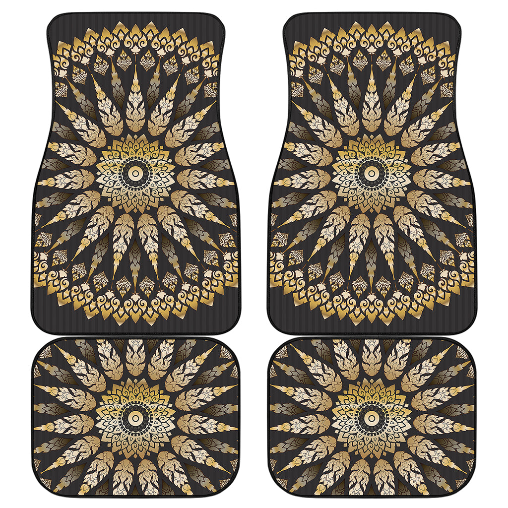 Thai Mandala Print Front and Back Car Floor Mats