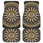 Thai Mandala Print Front and Back Car Floor Mats