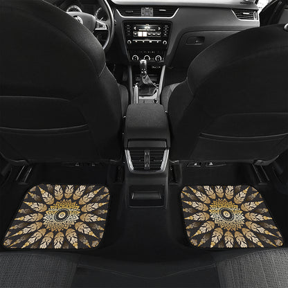 Thai Mandala Print Front and Back Car Floor Mats