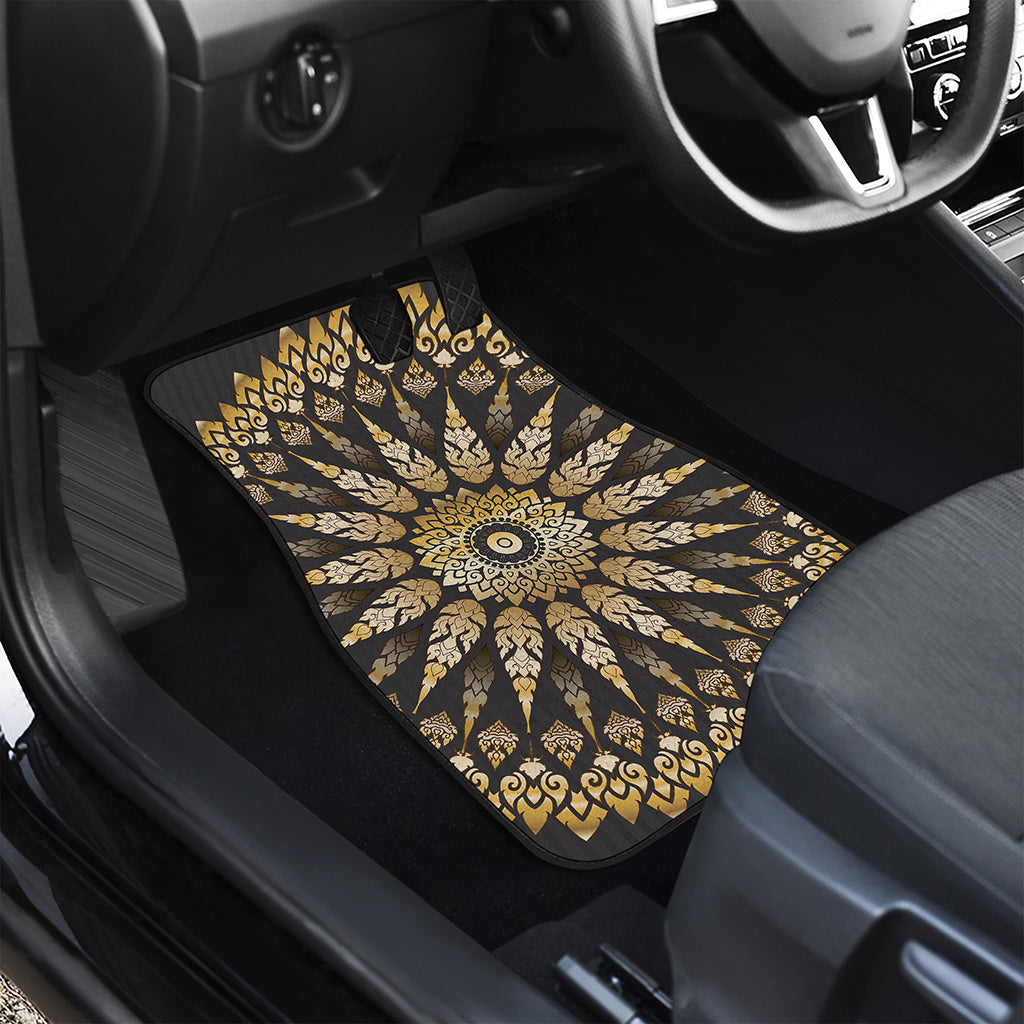 Thai Mandala Print Front and Back Car Floor Mats