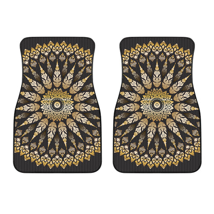 Thai Mandala Print Front Car Floor Mats