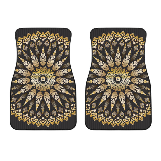 Thai Mandala Print Front Car Floor Mats