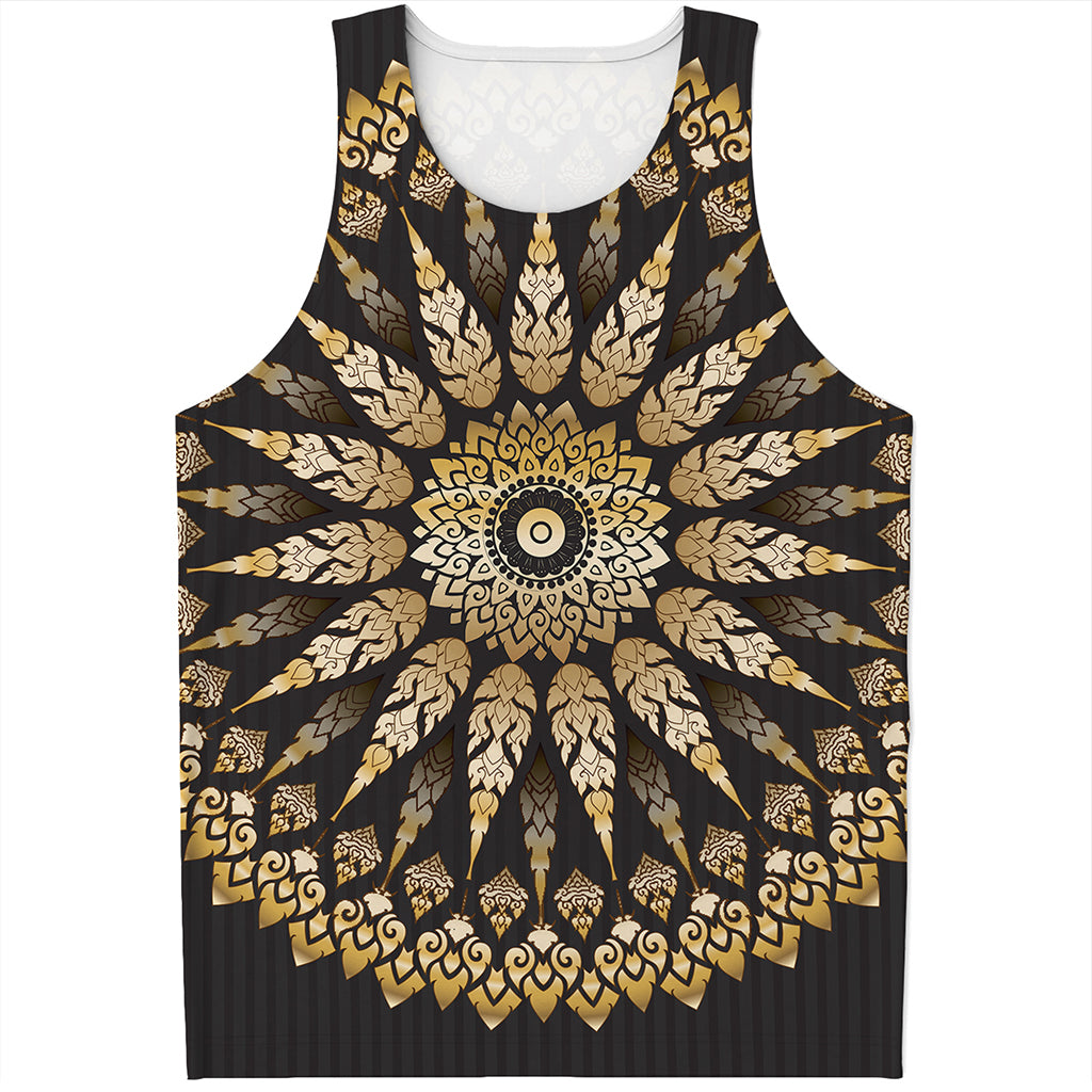 Thai Mandala Print Men's Tank Top