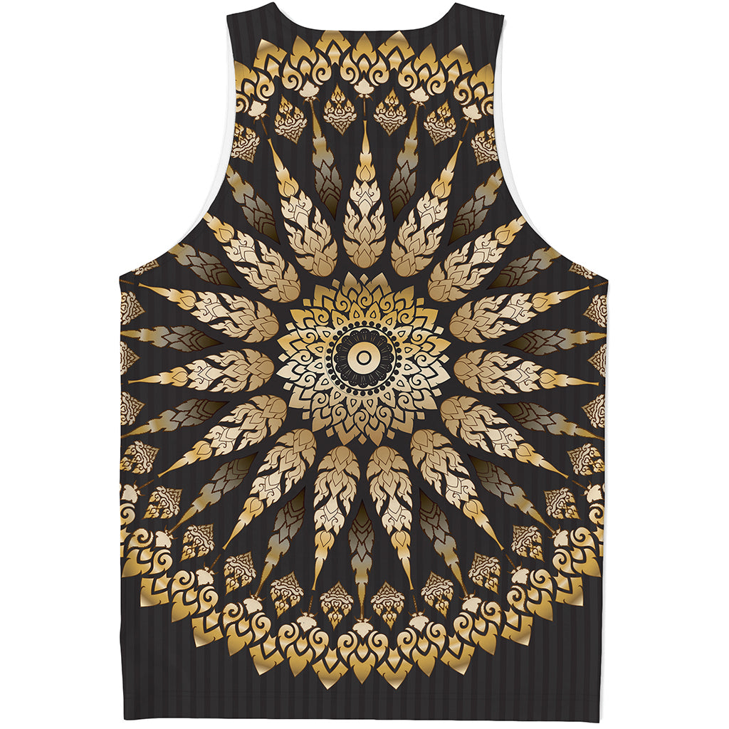 Thai Mandala Print Men's Tank Top
