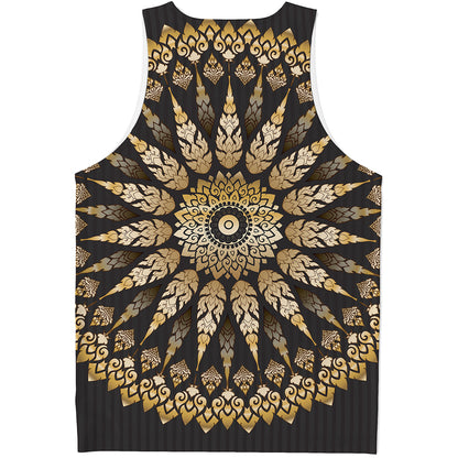 Thai Mandala Print Men's Tank Top