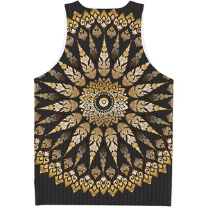 Thai Mandala Print Men's Tank Top