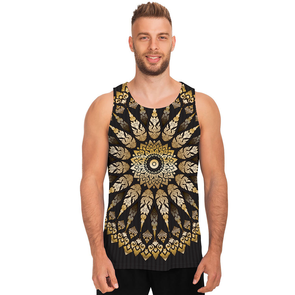 Thai Mandala Print Men's Tank Top