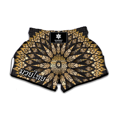 Thai Mandala Print Muay Thai Boxing Shorts