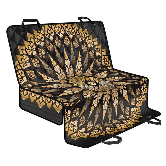 Thai Mandala Print Pet Car Back Seat Cover