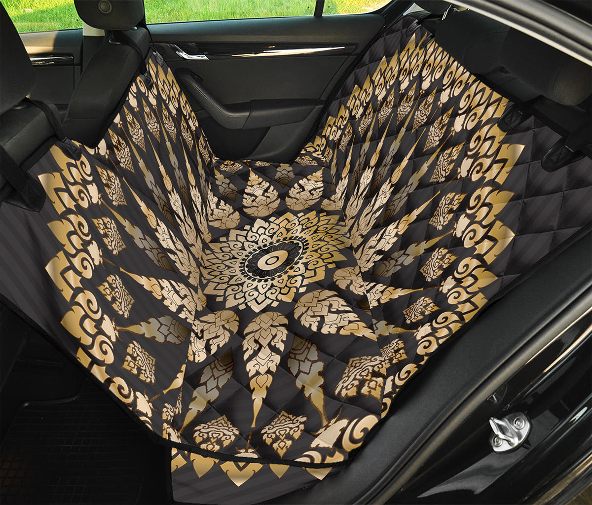 Thai Mandala Print Pet Car Back Seat Cover