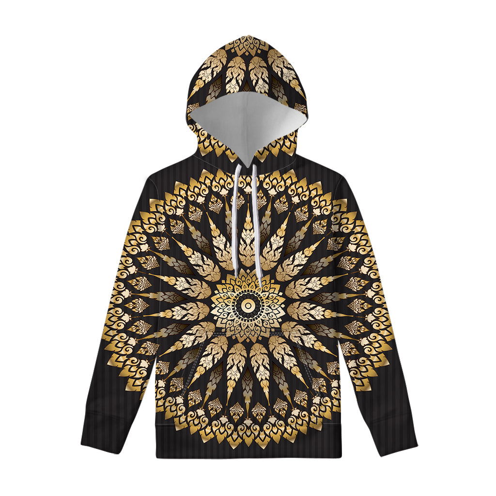 Thai Mandala Print Pullover Hoodie