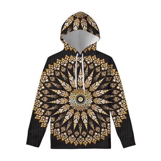 Thai Mandala Print Pullover Hoodie