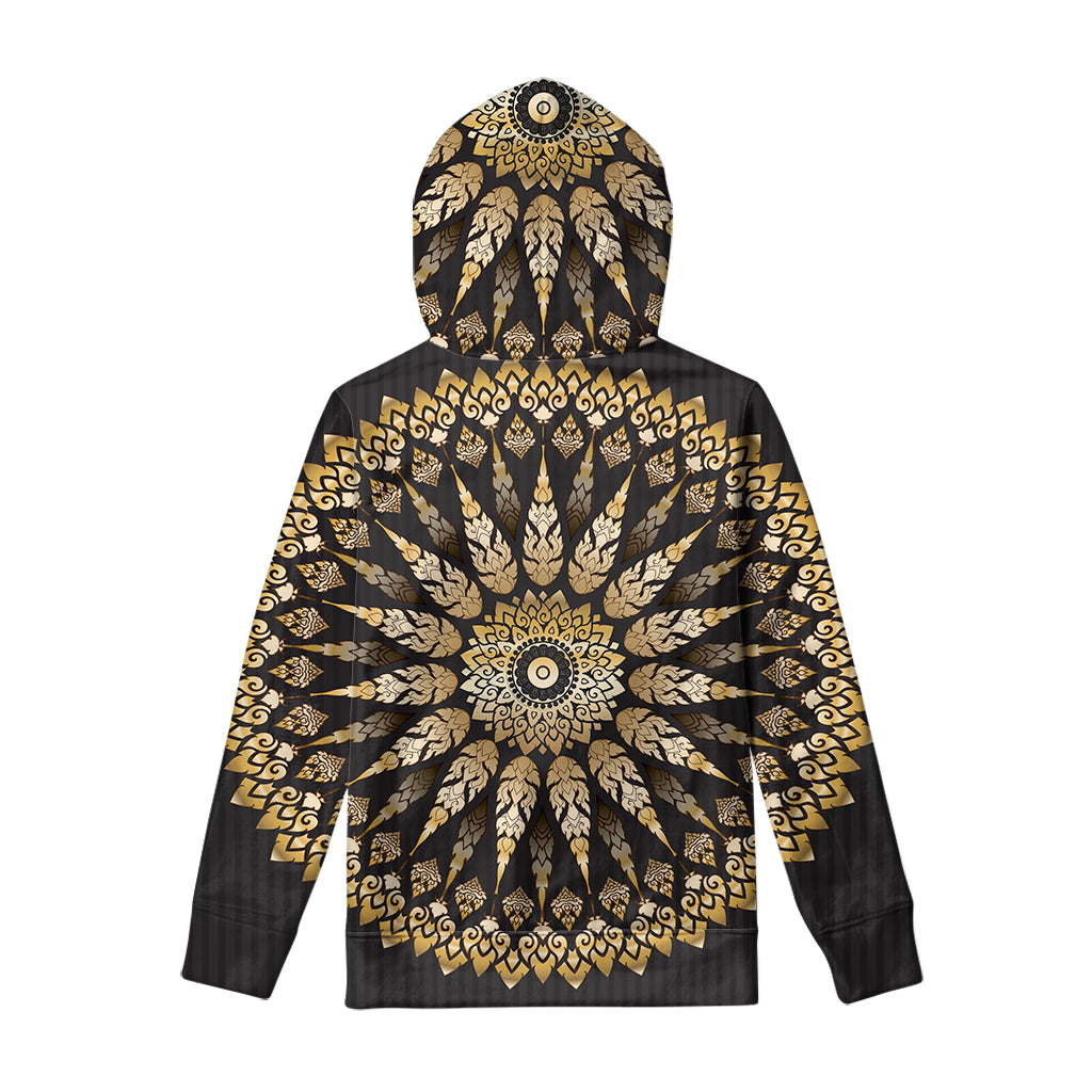 Thai Mandala Print Pullover Hoodie