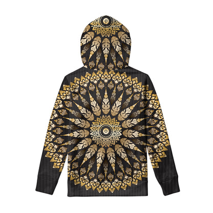 Thai Mandala Print Pullover Hoodie