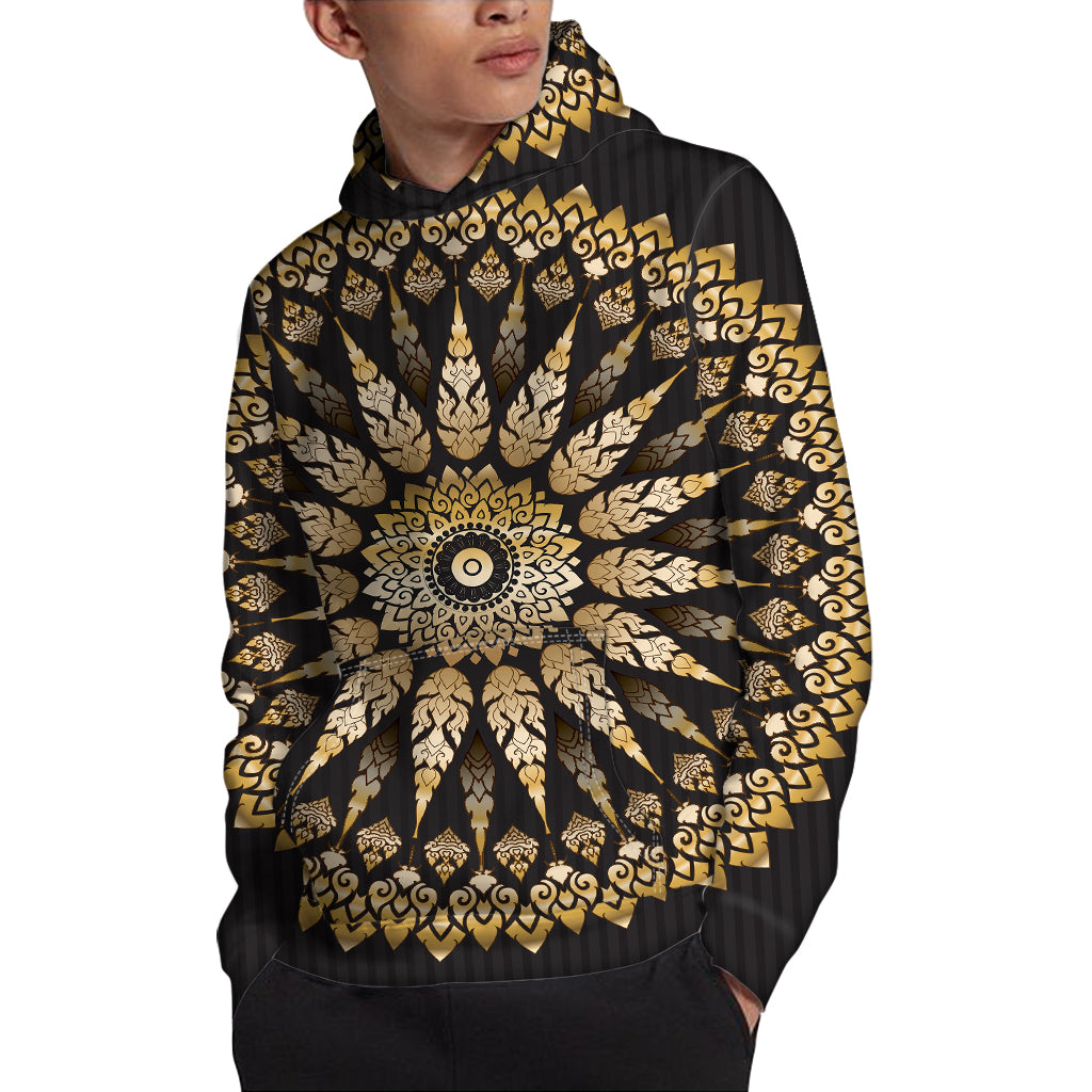 Thai Mandala Print Pullover Hoodie