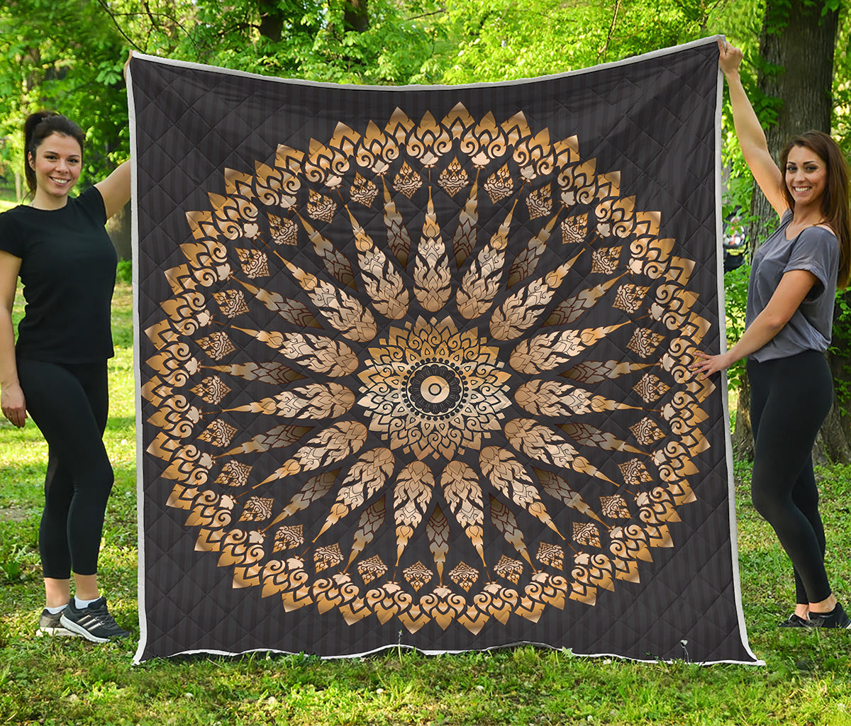 Thai Mandala Print Quilt
