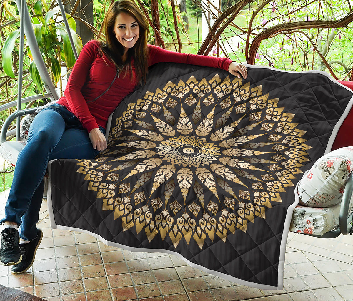 Thai Mandala Print Quilt