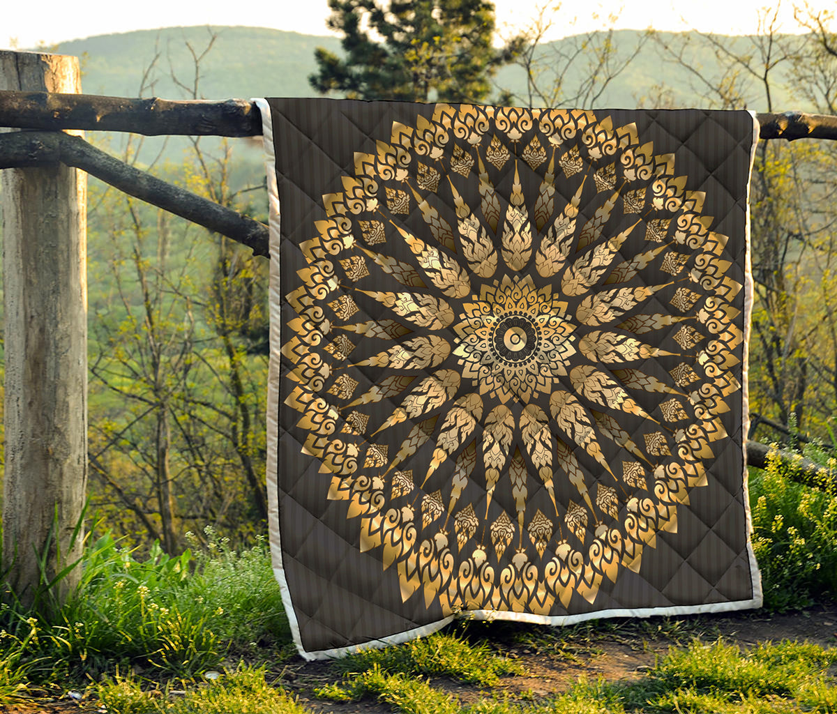 Thai Mandala Print Quilt