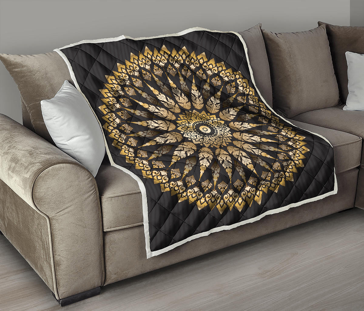 Thai Mandala Print Quilt