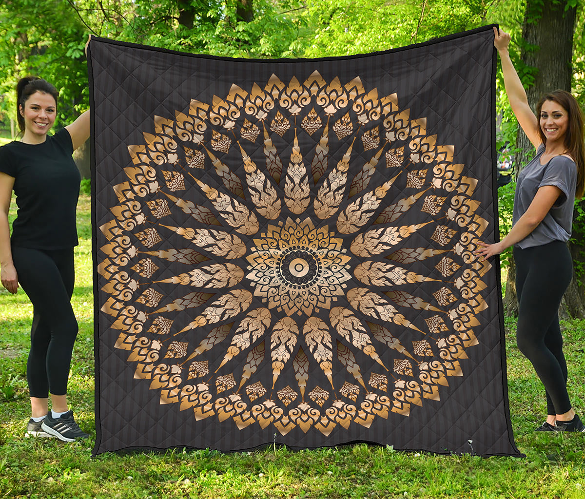 Thai Mandala Print Quilt