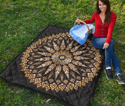 Thai Mandala Print Quilt