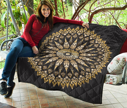 Thai Mandala Print Quilt