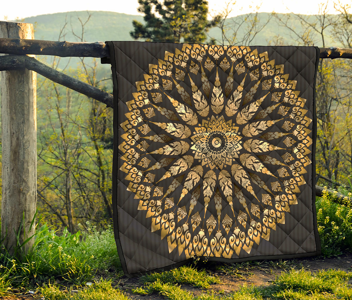 Thai Mandala Print Quilt