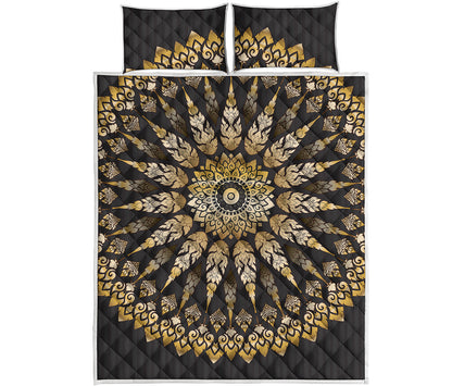 Thai Mandala Print Quilt Bed Set
