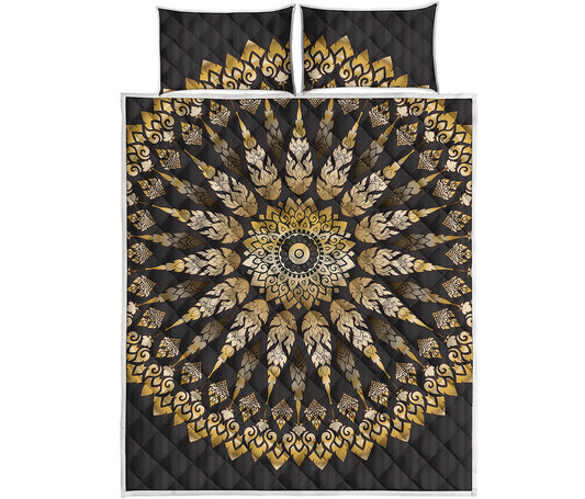 Thai Mandala Print Quilt Bed Set