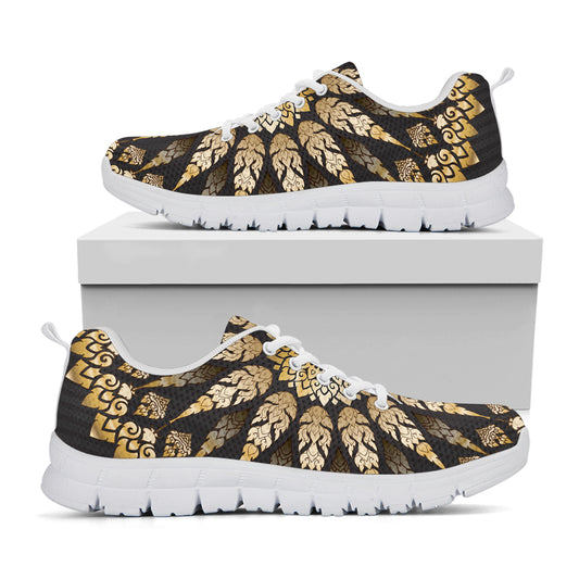 Thai Mandala Print White Sneakers